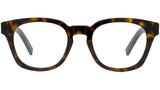 4G Havana Geometric Eyeglasses