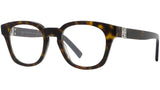 4G Havana Geometric Eyeglasses